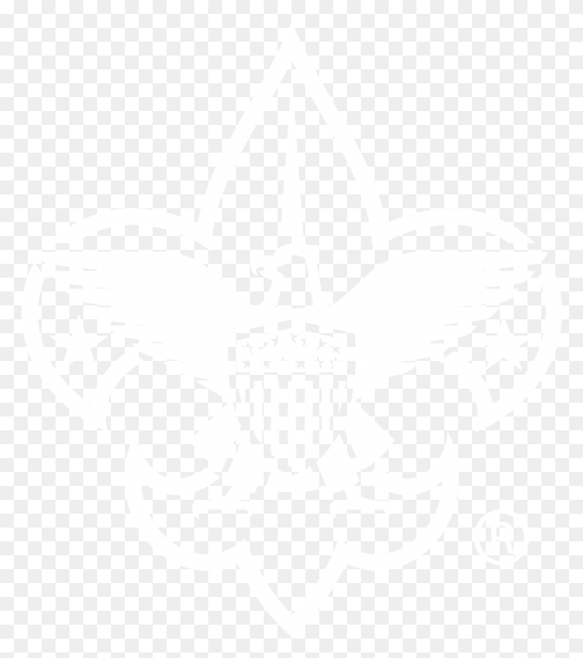 861x981 Boy Scouts Logo Boy Scout Logo White, Symbol, Emblem, Stencil HD PNG Download