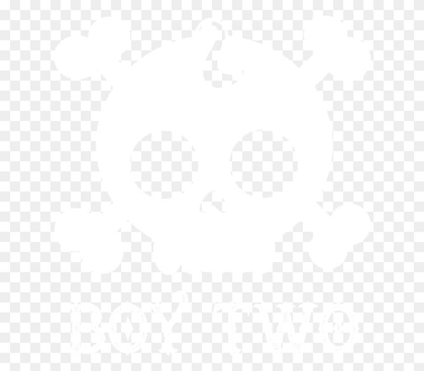 630x676 Boy Two White Skull Crossbones Skull, Stencil, Symbol, Halloween HD PNG Download