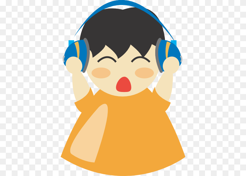 426x599 Boy With Headphones Clip Art, Baby, Person, Face, Head Clipart PNG