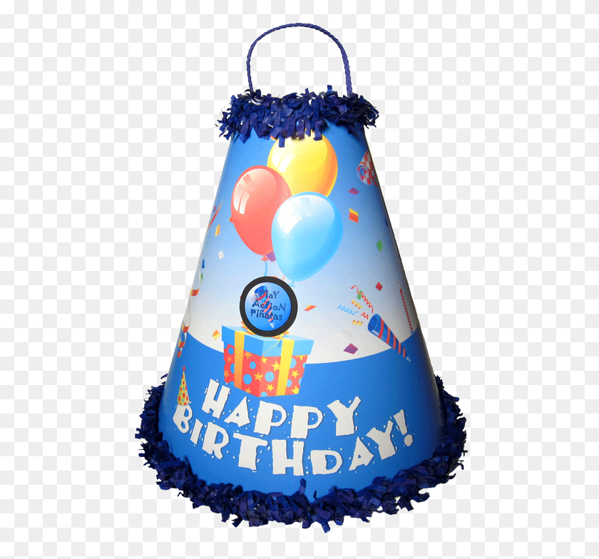 Boys Birthday Blue Pinata Birthday Cake, Clothing, Apparel, Party Hat Descargar HD PNG