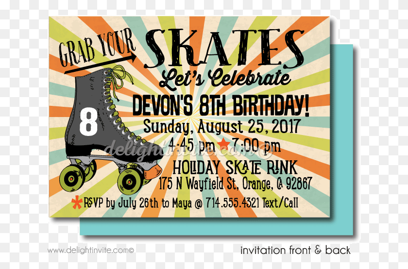 647x494 Boys Roller Skate Birthday Invitations, Flyer, Poster, Paper HD PNG Download
