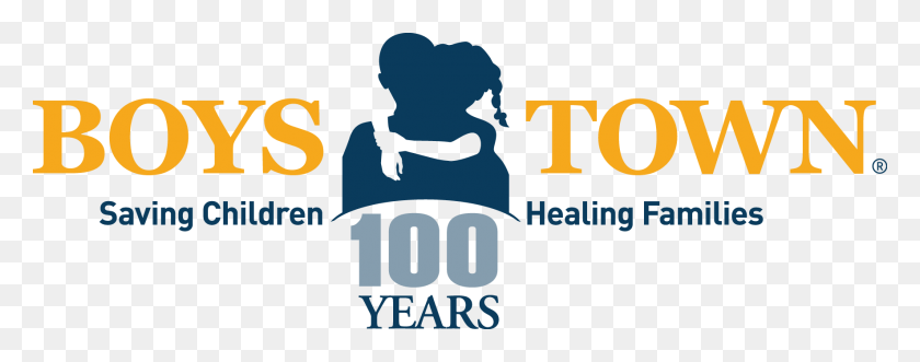 1771x616 Boys Town National Research Hospital Boys Town 100 Years Logo, Text, Number, Symbol HD PNG Download