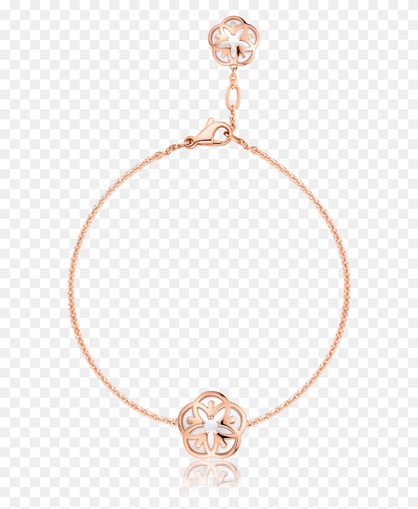 571x964 Bracelet 18k Red Gold And Two Motherofpearl Cabochons Chain, Necklace, Jewelry, Accessories HD PNG Download