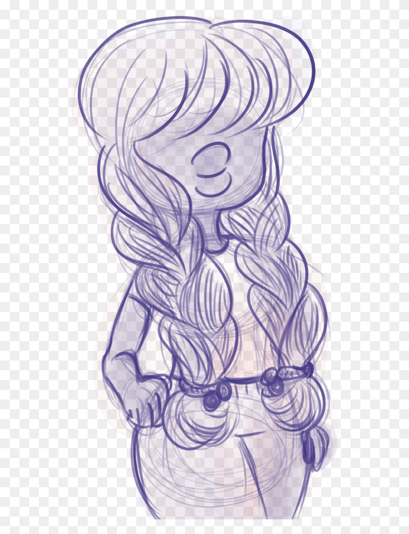 556x1036 Braid Drawing Art Sketch, Person, Skin, Clothing HD PNG Download