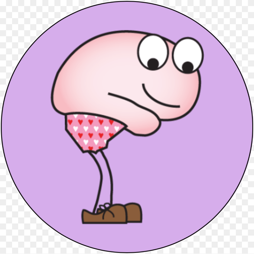 891x892 Brains In Briefs Glia, Disk, Cartoon, Balloon Sticker PNG