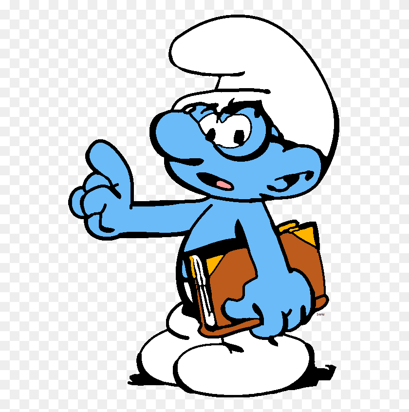 559x786 Brainy Smurf Smurf Coloring Pages, Hand, Label, Text HD PNG Download