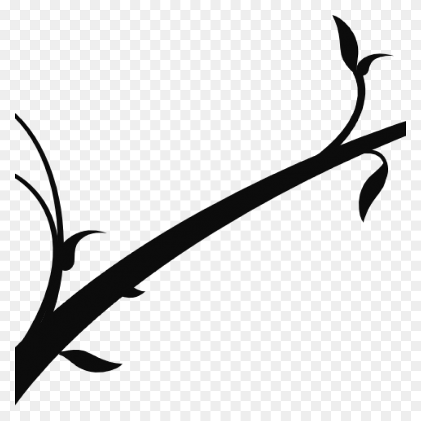 1024x1024 Branch Clipart Spring Branch Clip Art At Clker Vector Black Tree Branch Clipart, Plant, Musical Instrument, Flower HD PNG Download