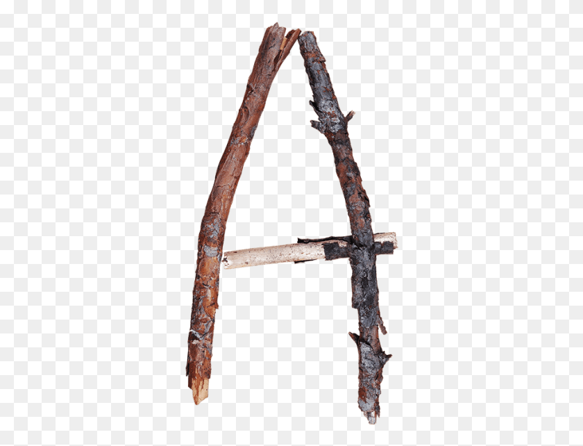 308x582 Branch Font Letter A Out Of Nature, Rust, Cross, Symbol HD PNG Download
