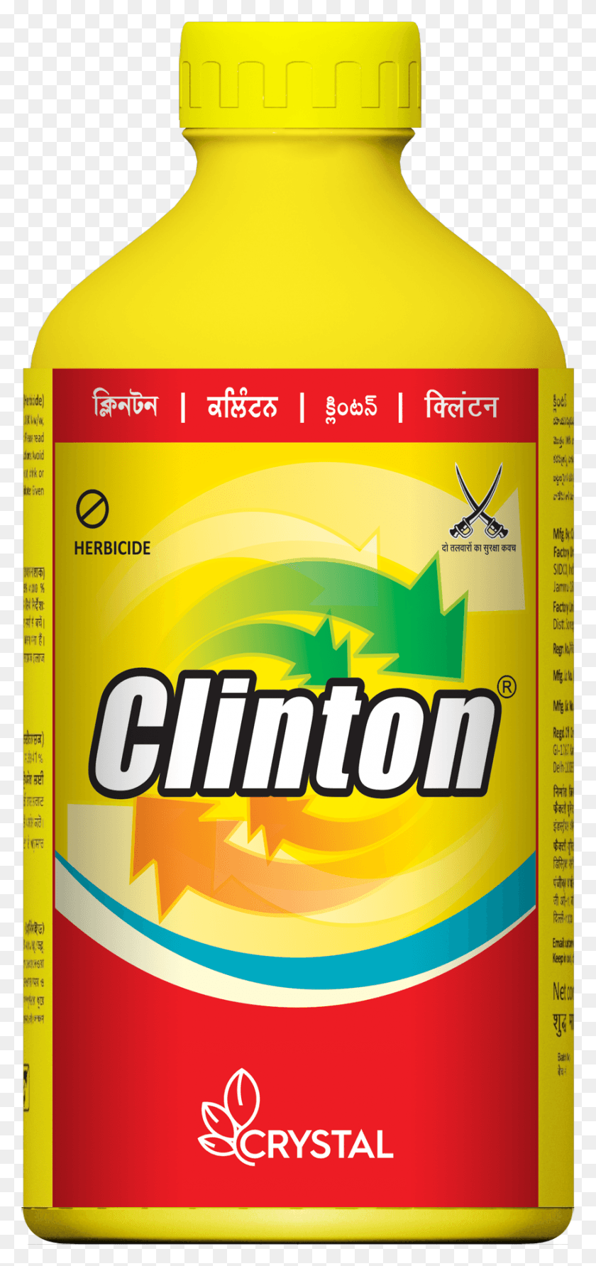 868x1919 Brand Clinton Technical Name Glyphosate 41 Sl Chemical Clinton Herbicide, Advertisement, Poster, Flyer HD PNG Download