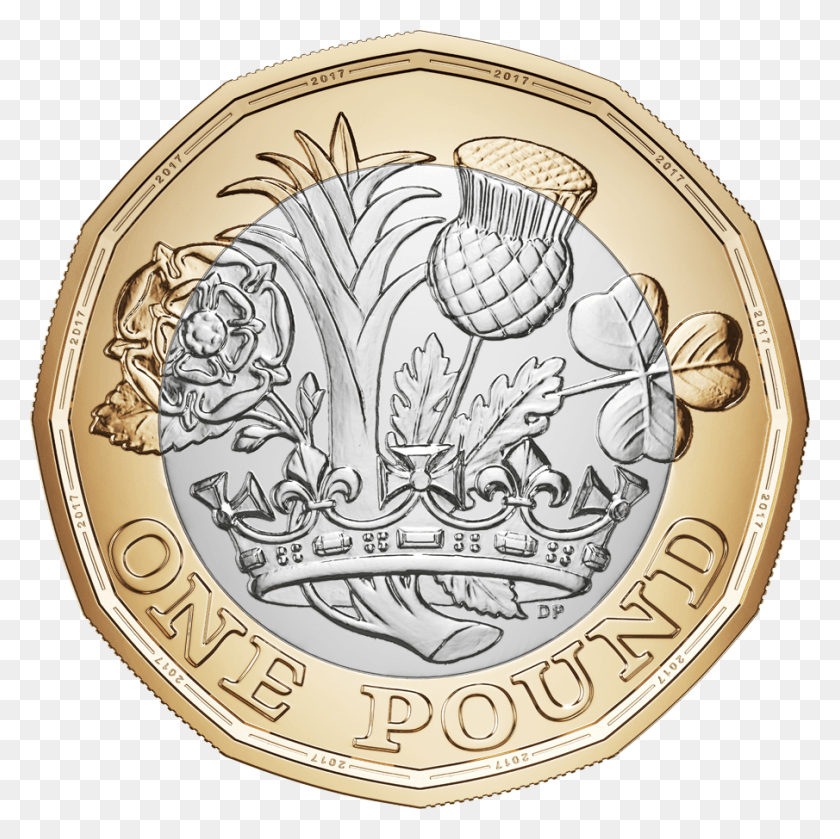 905x905 Brand New 12 Sided Pound Coin New 1 Pound Coin, Money, Nickel, Animal HD PNG Download