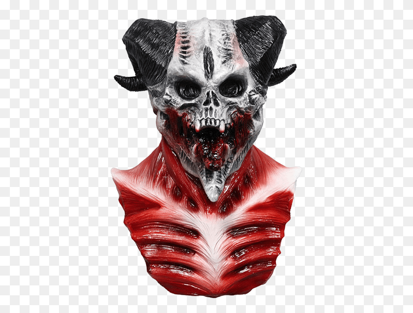 391x576 Brand New Latex Devil Skull Mask Scary Devil Mask, Alien, Pattern, Person HD PNG Download