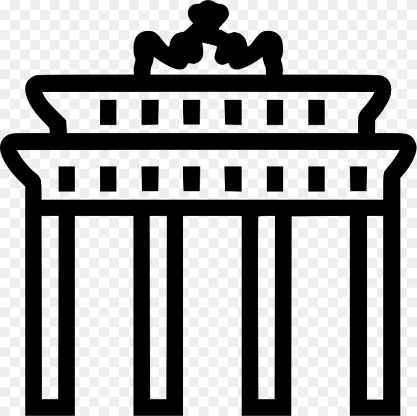 Brandenburg Gate Brandenburger Wall Icon, Stencil, Architecture, Pillar, Parthenon PNG