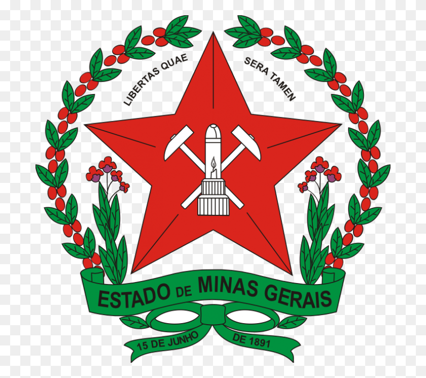 700x684 Descargar Png / Brasao Estado Minasg Seds Mg, Símbolo, Símbolo De La Estrella, Emblema Hd Png