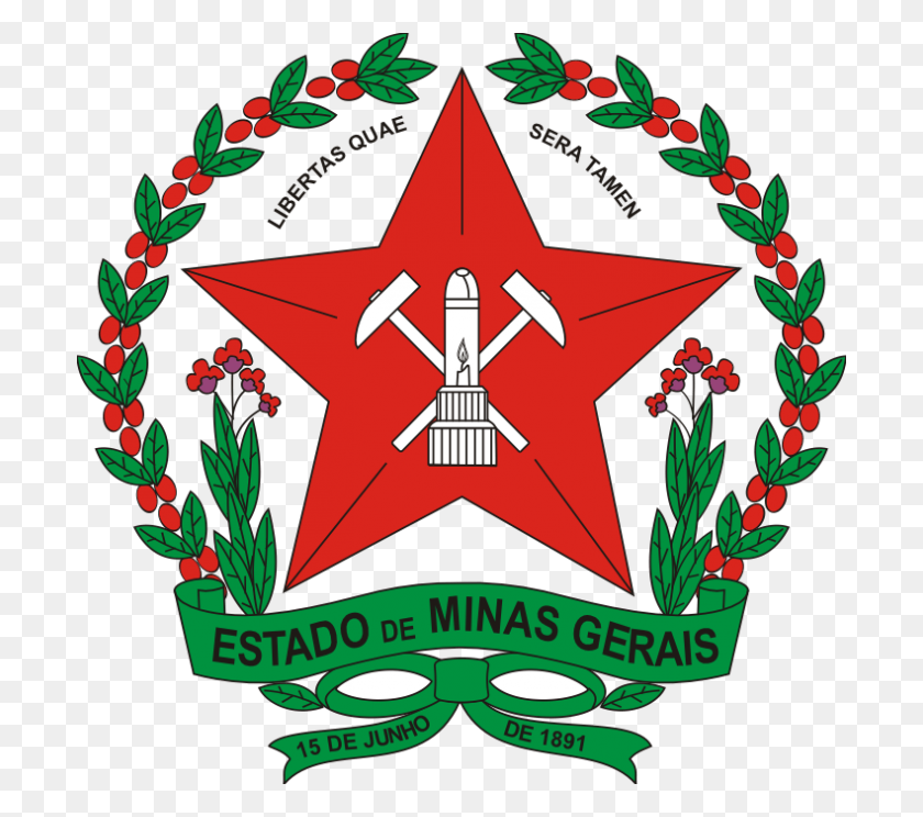 700x684 Brasao Estado Minasg Seds Mg, Символ, Звездный Символ, Эмблема Hd Png Скачать