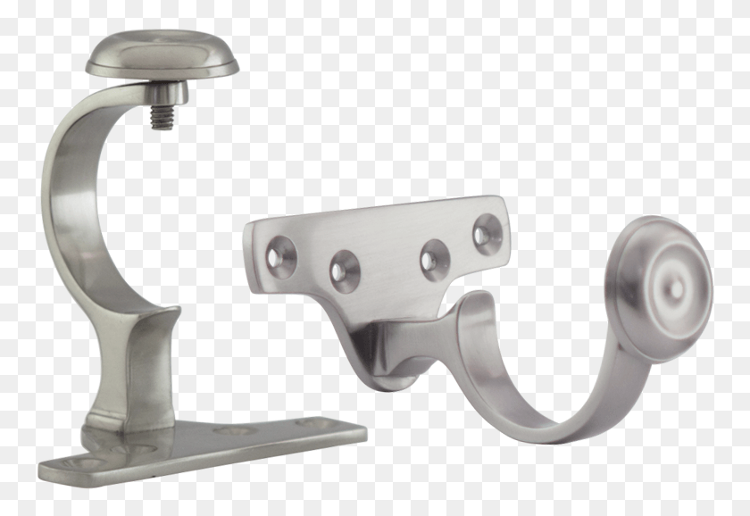 760x518 Brass Centre Bracket Curtain Pole Bracket Short Projection, Sink Faucet, Furniture, Jaw HD PNG Download