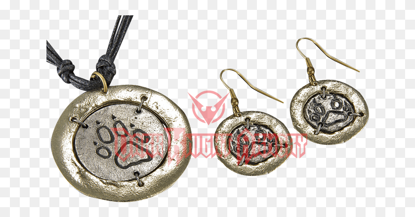 654x380 Brass Dog Paw Jewelry Set Locket, Pendant, Accessories, Accessory HD PNG Download