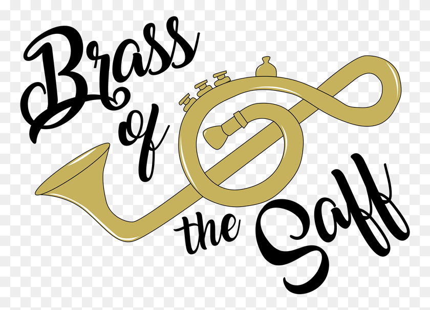 763x545 Brass Of The Saff Logo Calligraphy, Horn, Brass Section, Musical Instrument HD PNG Download