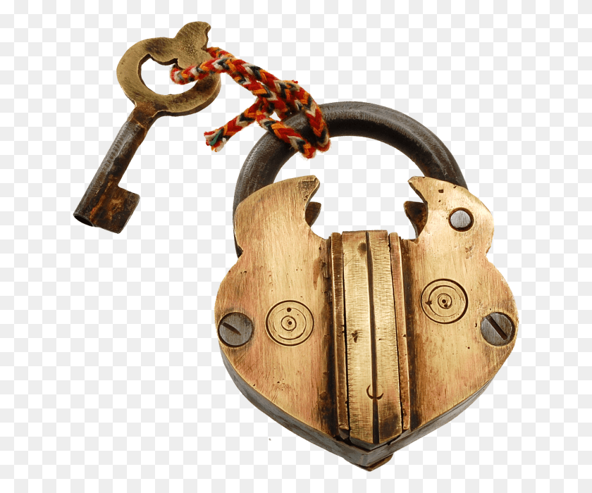 640x640 Brass Simple Hidden Key Hole Puzzle Lock Chain, Cross, Symbol, Axe HD PNG Download