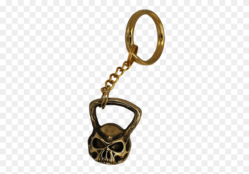 274x526 Brass Skull Kettlebell Keychain Keychain, Chain, Hip, Locket HD PNG Download
