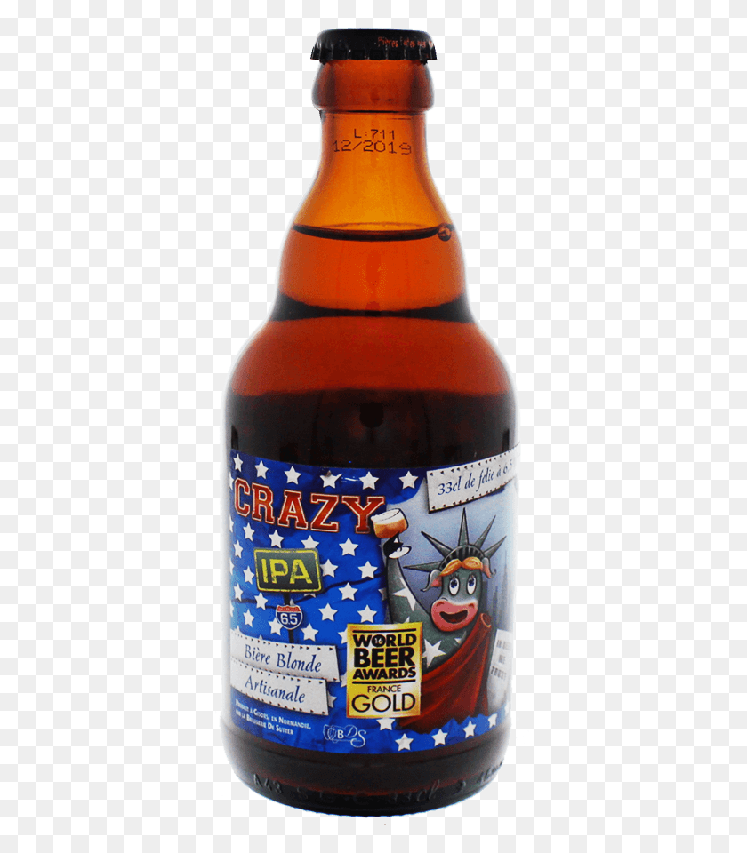 355x900 Descargar Png Brasserie De Sutter Crazy Ipa World Beer Awards, Alcohol, Bebida, Bebida Hd Png
