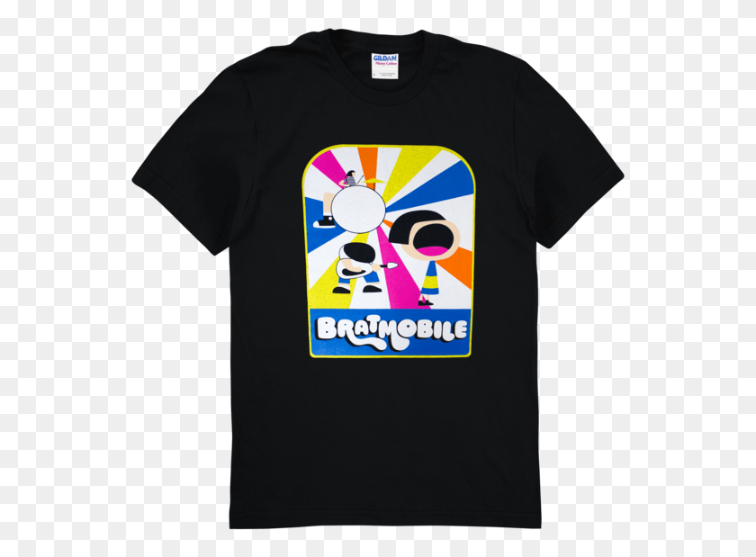 549x559 Bratmobile Blk Tee Front T Shirt, Clothing, Apparel, T-shirt HD PNG Download