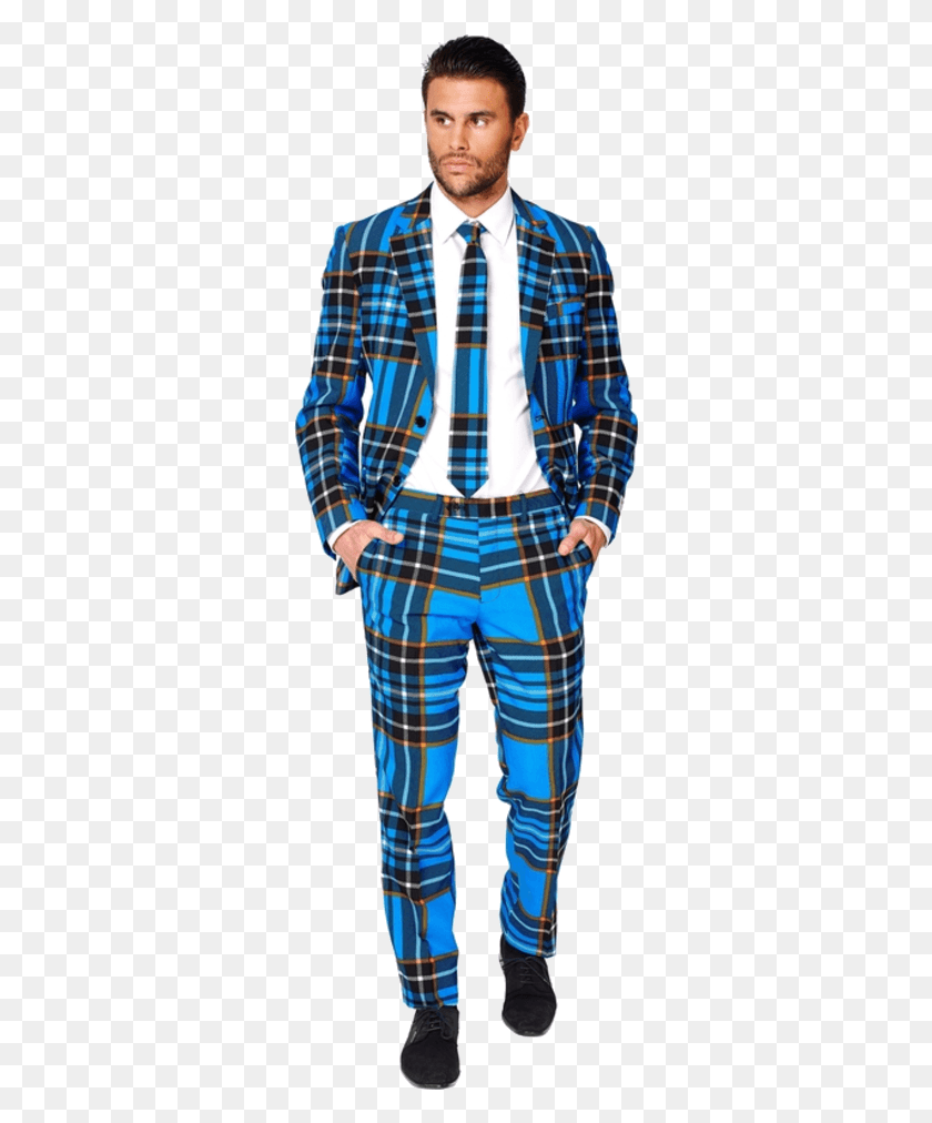 312x952 Braveheart Opposuit Blue Plaid Suit Shinesty, Tie, Shirt, Clothing HD PNG Download