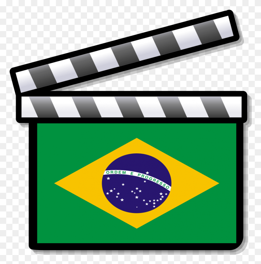 907x918 Brasil Película Claqueta Cine No Brasil, Iluminación, Texto, Cartel Hd Png