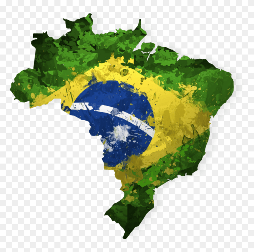 969x960 Флаг Бразилии Карта Ftestickers Flagbrazil Mapa Do Brasil Em, Земля, На Открытом Воздухе, Природа Hd Png Скачать