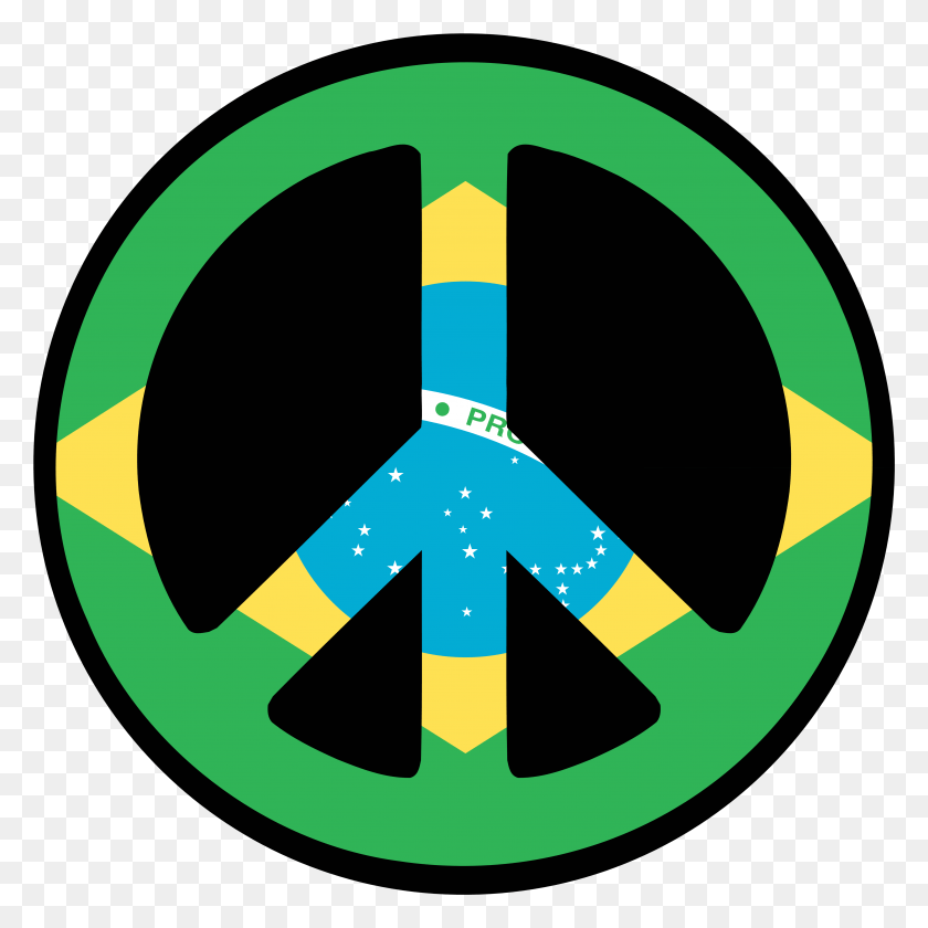 4337x4337 Brazil Peace Symbol Flag 4 555px 44 Brazil, Symbol, Tape, Recycling Symbol HD PNG Download