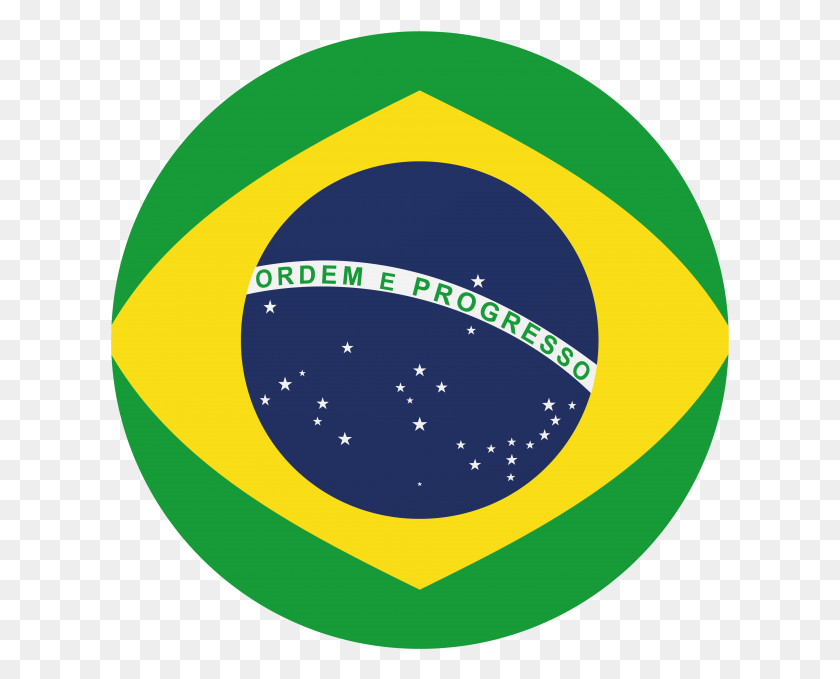 619x619 Brazil Round Flag Brazil Flag Round Vector, Ball, Logo, Symbol HD PNG Download
