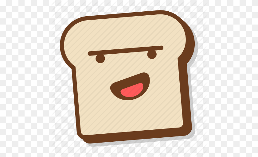 512x512 Bread Breakfast Emoji Loaf Slice Toast Icon PNG