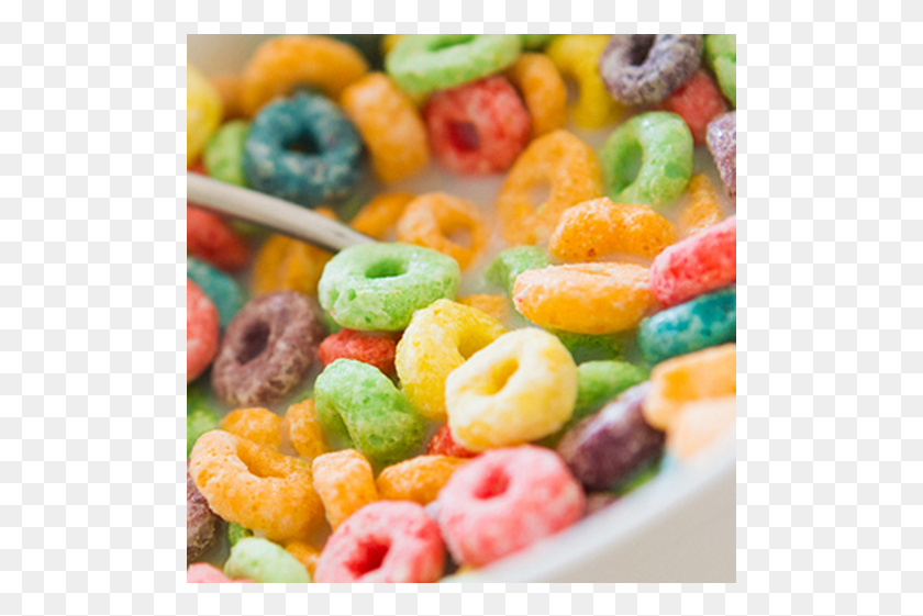 501x501 Breakfast Cereal Breakfast Froot Loops Confectionery Fruit Loops Bowl, Sweets, Food, Candy HD PNG Download