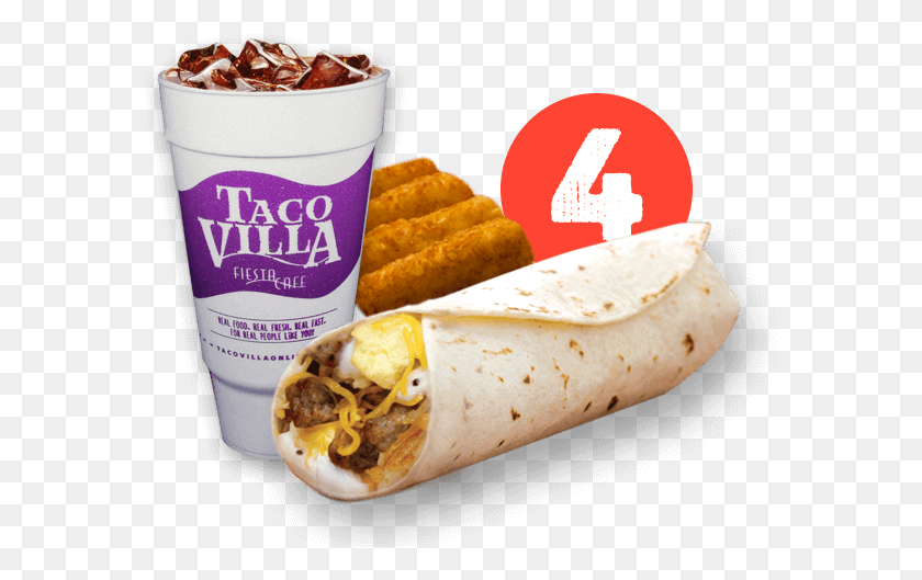 579x469 Breakfast Combo Fast Food, Food, Burrito, Bread HD PNG Download