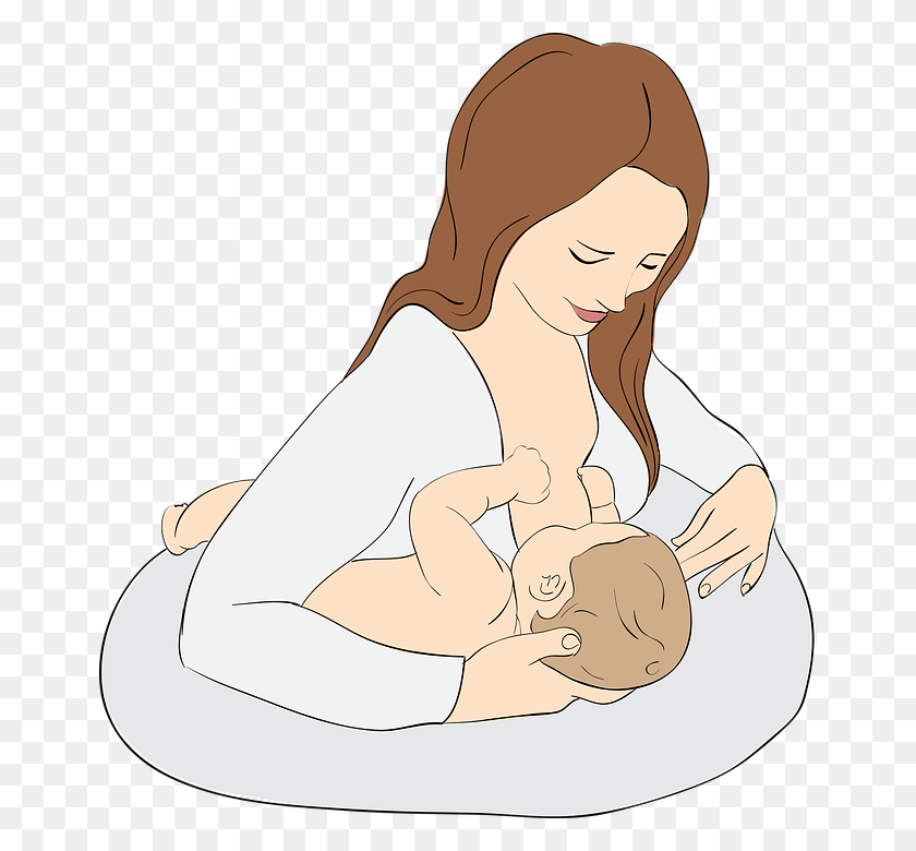 658x720 Breast Feeding Motherhood Mother Breast Milk Child Karmienie Piersi Pozycja Futbolowa, Kneeling, Nut HD PNG Download