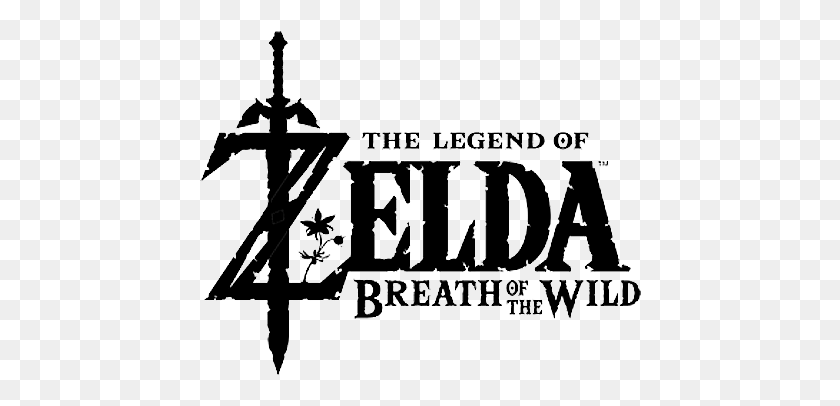 442x346 Breath Of The Wild Legend Of Zelda Breath Of The Wild Logo, Text, Symbol, Alphabet HD PNG Download