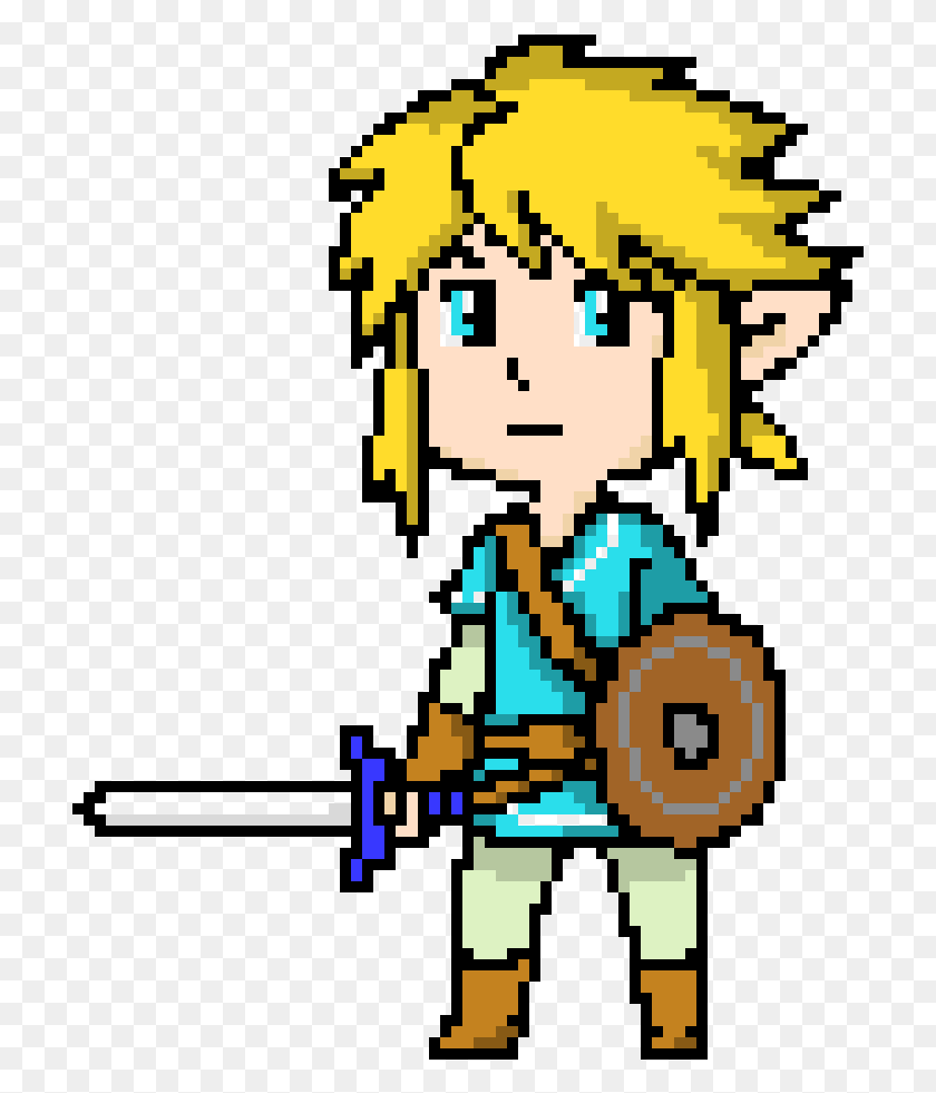 711x921 Breath Of The Wild Pixel Link Pixel Art Link Breath Of The Wild, Text, Graphics HD PNG Download