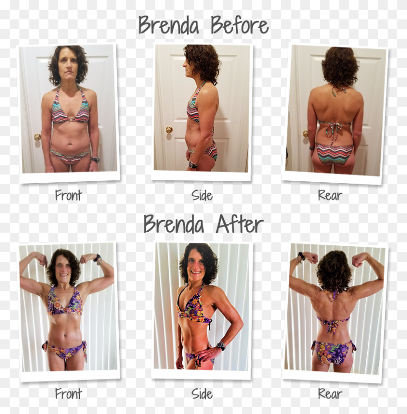 809x824 Brenda Lost A Total Of 17 Inches 10 Lbs Of Fat And Lingerie Top, Back, Clothing, Apparel HD PNG Download