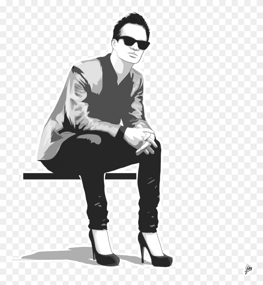 1211x1325 Brendon Urie Wearing High Heels, Sitting, Person, Human HD PNG Download