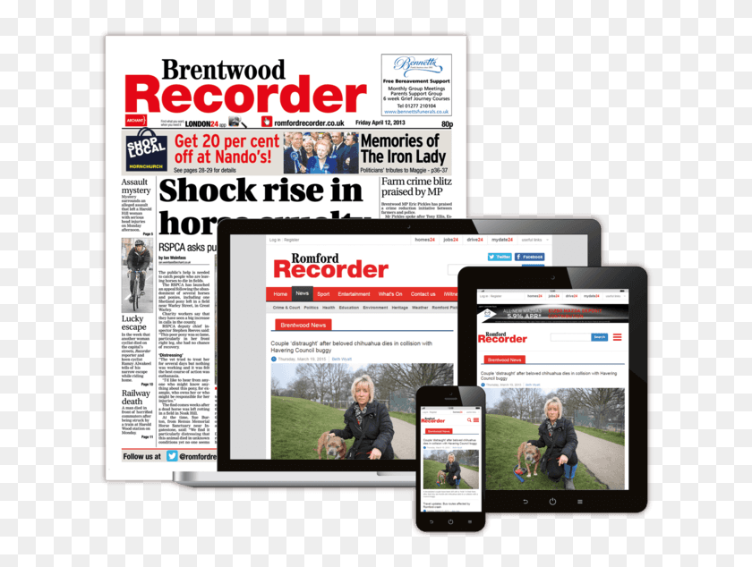 624x574 Brentwood Recorder Romford Recorder, Person, Human, Mobile Phone HD PNG Download