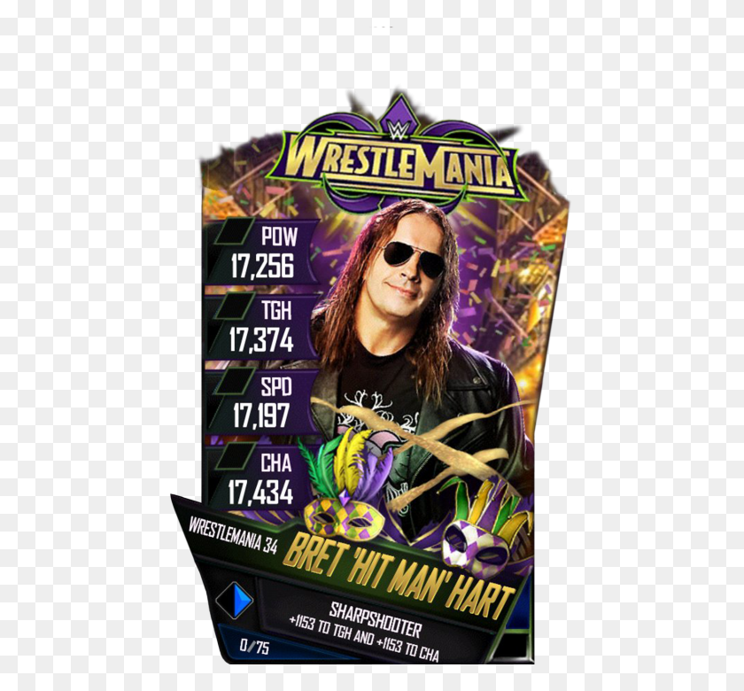 456x720 Brethart S4 19 Wrestlemania34 Wwe Supercard Wrestlemania, Sunglasses, Accessories, Accessory HD PNG Download