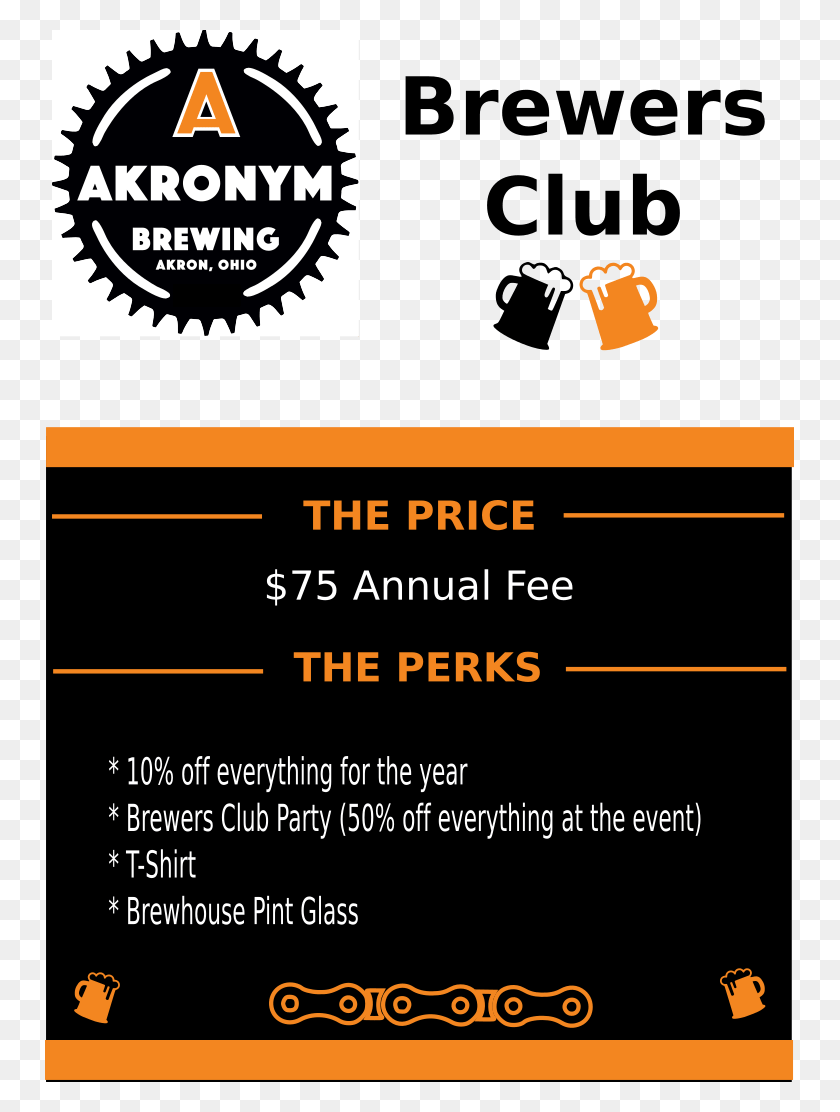 749x1052 Brewers Club Update Akronym Brewing, Text, Paper, Poster HD PNG Download