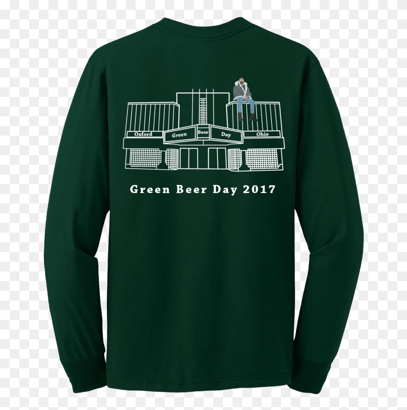 668x786 Brick Street Drake Green Beer Day Miami University Sweatshirt, Sleeve, Clothing, Apparel HD PNG Download