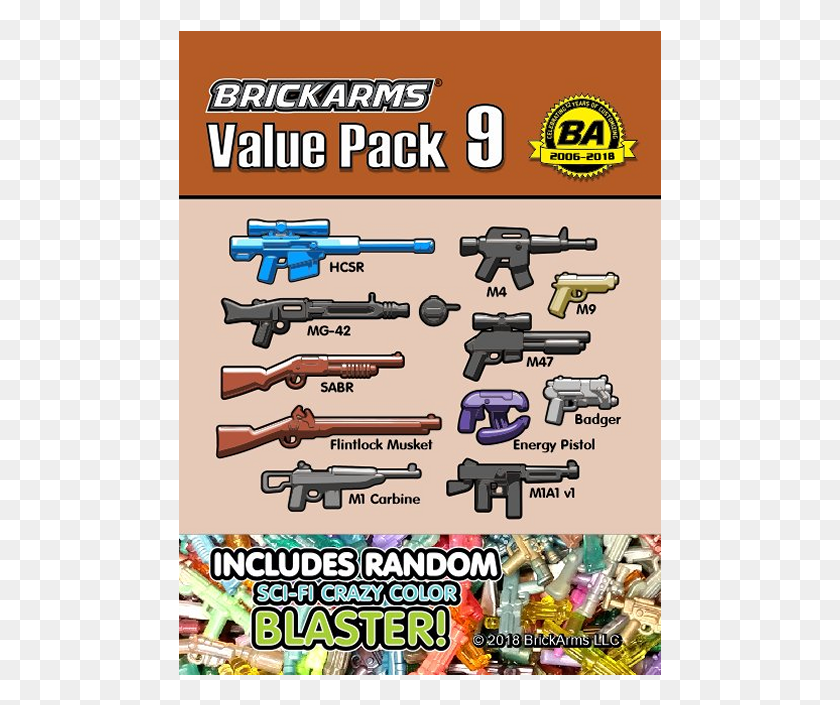 483x645 Brickarms Value Pack Brickarms Value Pack, Оружие, Вооружение, Пистолет Png Скачать
