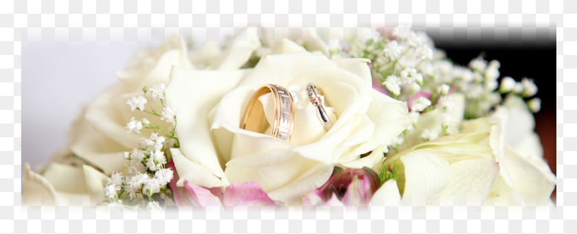 961x347 Bridal Bouquet Wedding Rings Flower, Jewelry, Accessories, Accessory HD PNG Download