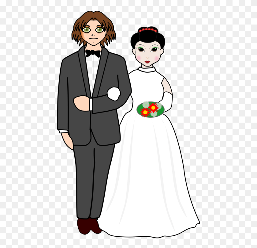 473x749 Bridal Clipart Bride Groom Husband And Wife Clipart, Clothing, Dress, Person HD PNG Download