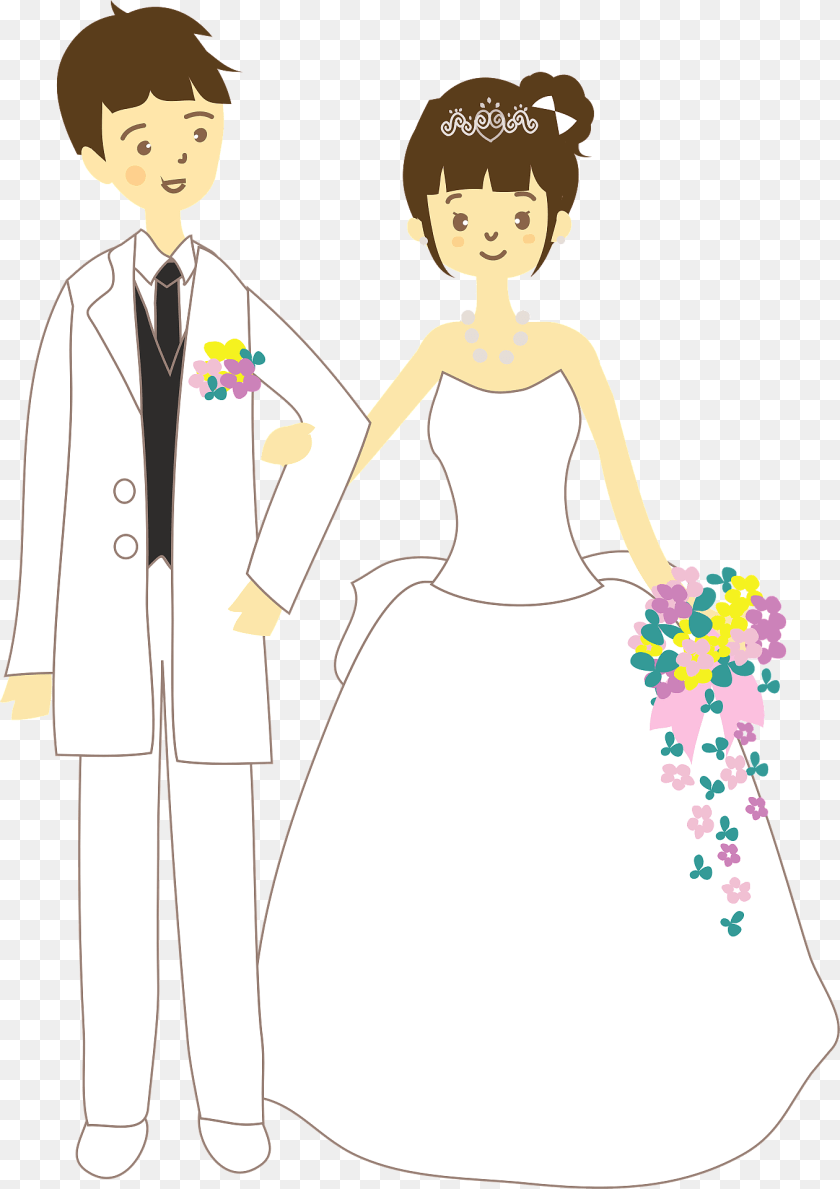 1356x1920 Bride And Groom Are, Fashion, Dress, Formal Wear, Gown PNG