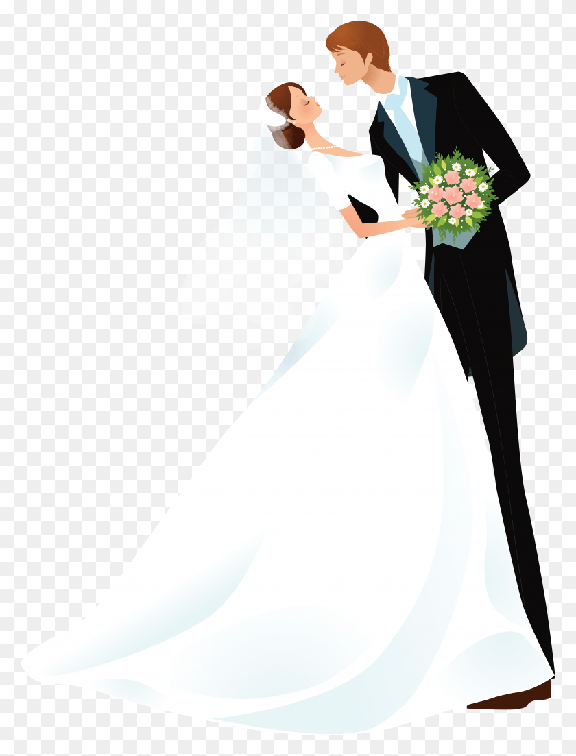4951x6621 Bride And Groom Images Bridal And Bridegroom, Clothing, Person, Gown HD PNG Download