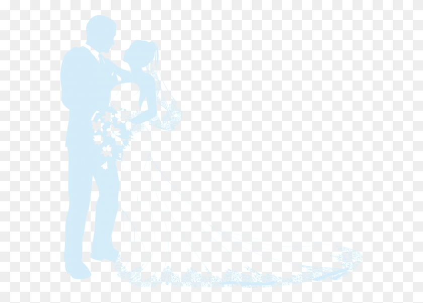 600x542 Bride And Groom Silhouettes Bride, Text HD PNG Download