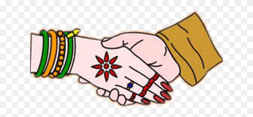 641x330 Bride Clipart Hindu Wedding Wedding Hand Clipart, Handshake, Rug, Washing HD PNG Download