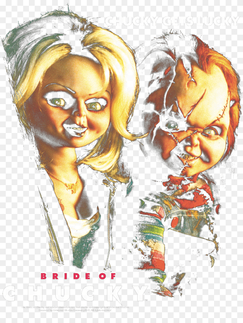 860x1144 Bride Of Chucky Chucky Gets Lucky Men S Regular Fit Bride Of Chucky, Person, Head, Photography, Face Sticker PNG